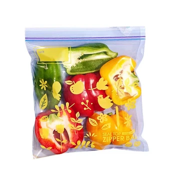 Reusable Zipper Silicone Food Storage Bag Waterproof Keep Fresh Lunch Food Preservation Storage Bag