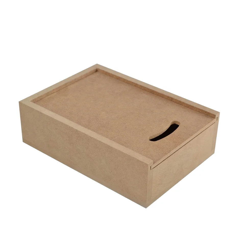 Unfinished mdf box Elegant high quality small mdf box Box for jewelry storage