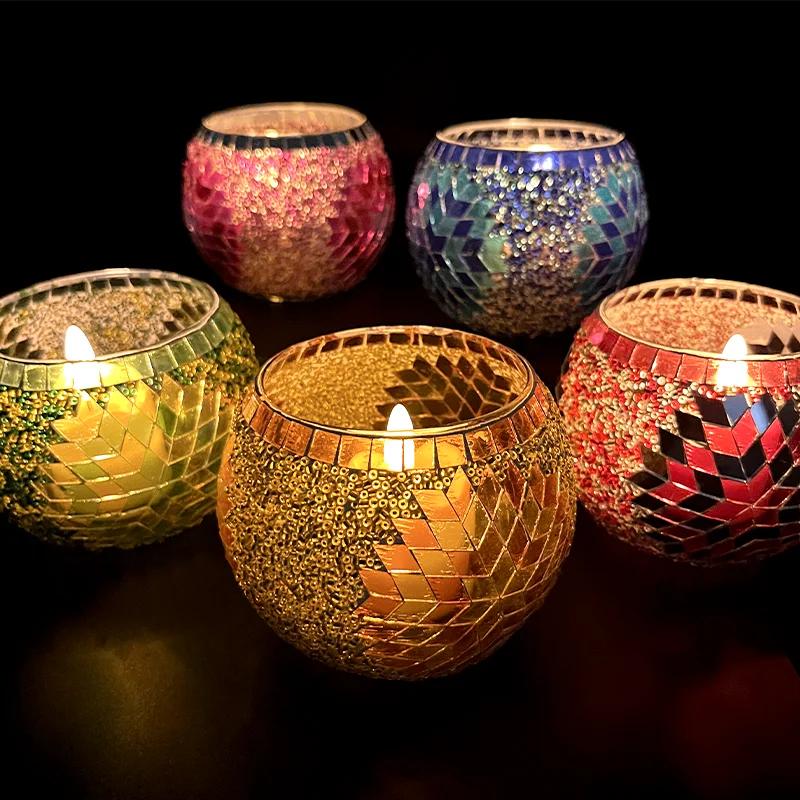 Low Price&MOQ Customized Wholesale Unique Luxury Thick Empty Round Matte Colorful Glass Candle Jar For Home Decor