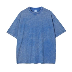 Wholesale Custom Heavyweight Mens Washed Vintage T-shirt Acid Wash T-shirt Vintage T Shirt