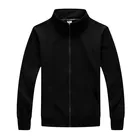 Spring And Autumn Daily Casual Round Neck Stand Collar Hoodie With Pockets Pure Color Unisex
