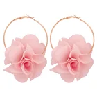 Hoop Earrings Earrings 5cm Gold Hoop Earrings Women White Flower Hoop Earrings Jewelry