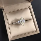 Engagement Ring Rings Good Quality Engagement Pear Stone Yellow Gold Ring Ins High Carbon Diamond Rings