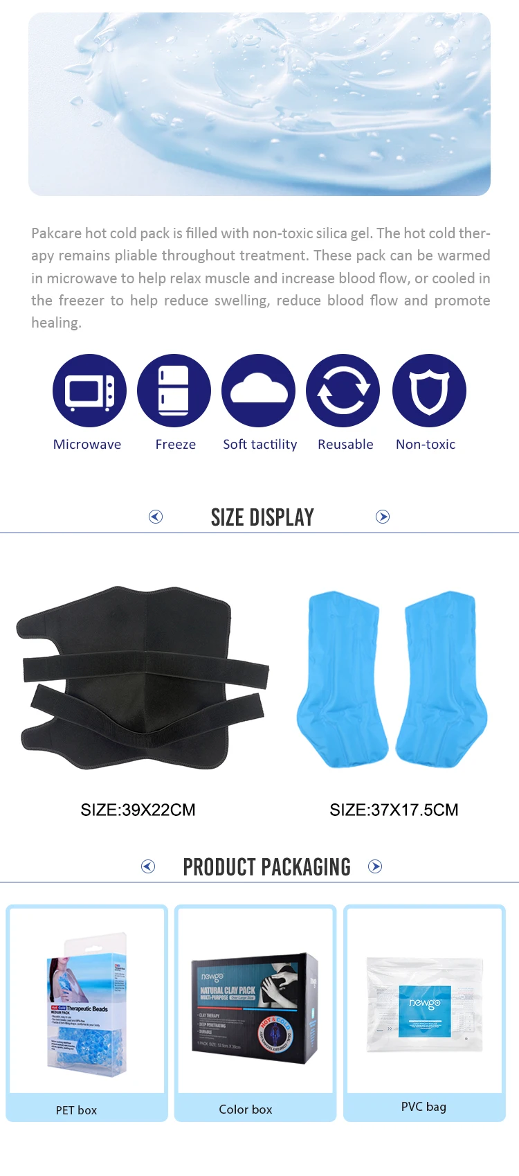 Ice Pack Cooling Leg Wraps For Hock,Ankle,Knee,Legs,Boots,And Hooves