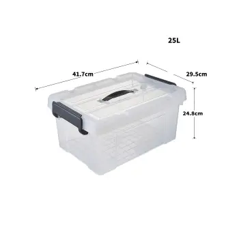 25L Various design plastic storage box Transparent multi-functional debris storage box Transparent storage box & containers