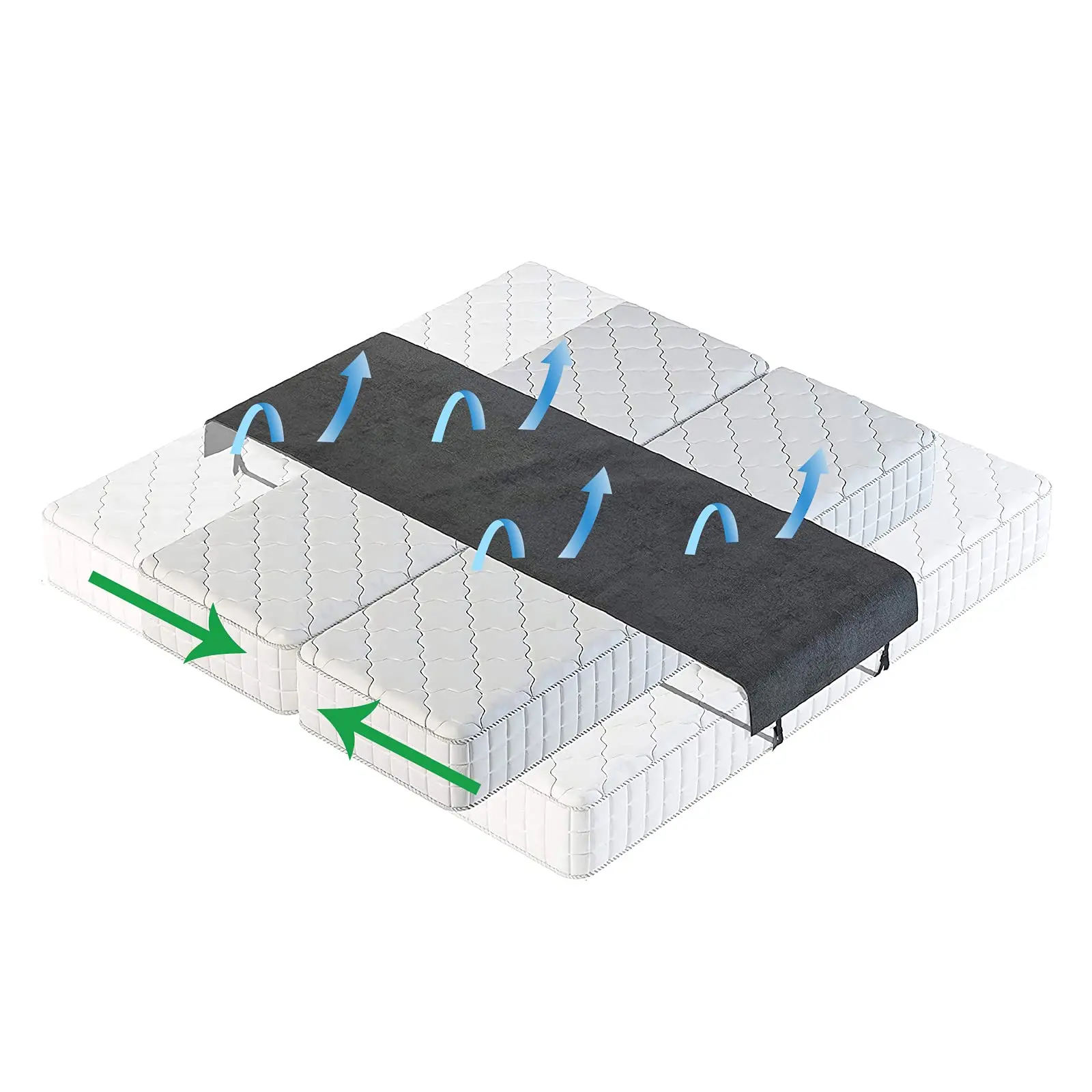Bed Bridge Split Bed Connector Mattress Gap Filler Mattress Connector with Strap Bed Gap Filler to Make Twin