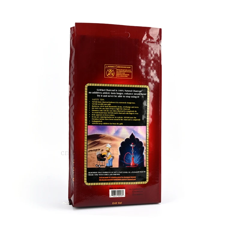 Premium Paraguay BBQ Charcoal Bag 5kg 10kg PP Woven Packaging for Grill Storage and Bulk Export
