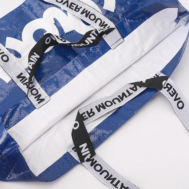 extra large heavy duty polypropylene full color printing gold shopping pp woven bag for big clothes