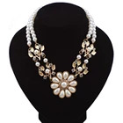 Pearl Pendant Korean Fashion Pearl Diamond Flower Branch Pendant Short Necklace New Clavicle Chain