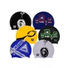 Large Manufacturers 100% Custom Logo Print Silicone Bath Swim Cap