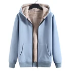 Winter Hoodie Inter Custom Logo High Quality Thick Heavy Zip Up Fleece Warm Winter Hoodie With Fur Inter Lining