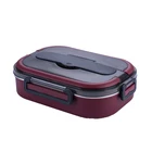 Food Household 304 Stainless Steel Bento Lunch Box Compartment Tableware Microwave Food Container Lunch Box