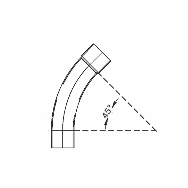 90 Degree Schedule 40 Pvc Belled End Bend Radius Elbow Buy 90 Degree