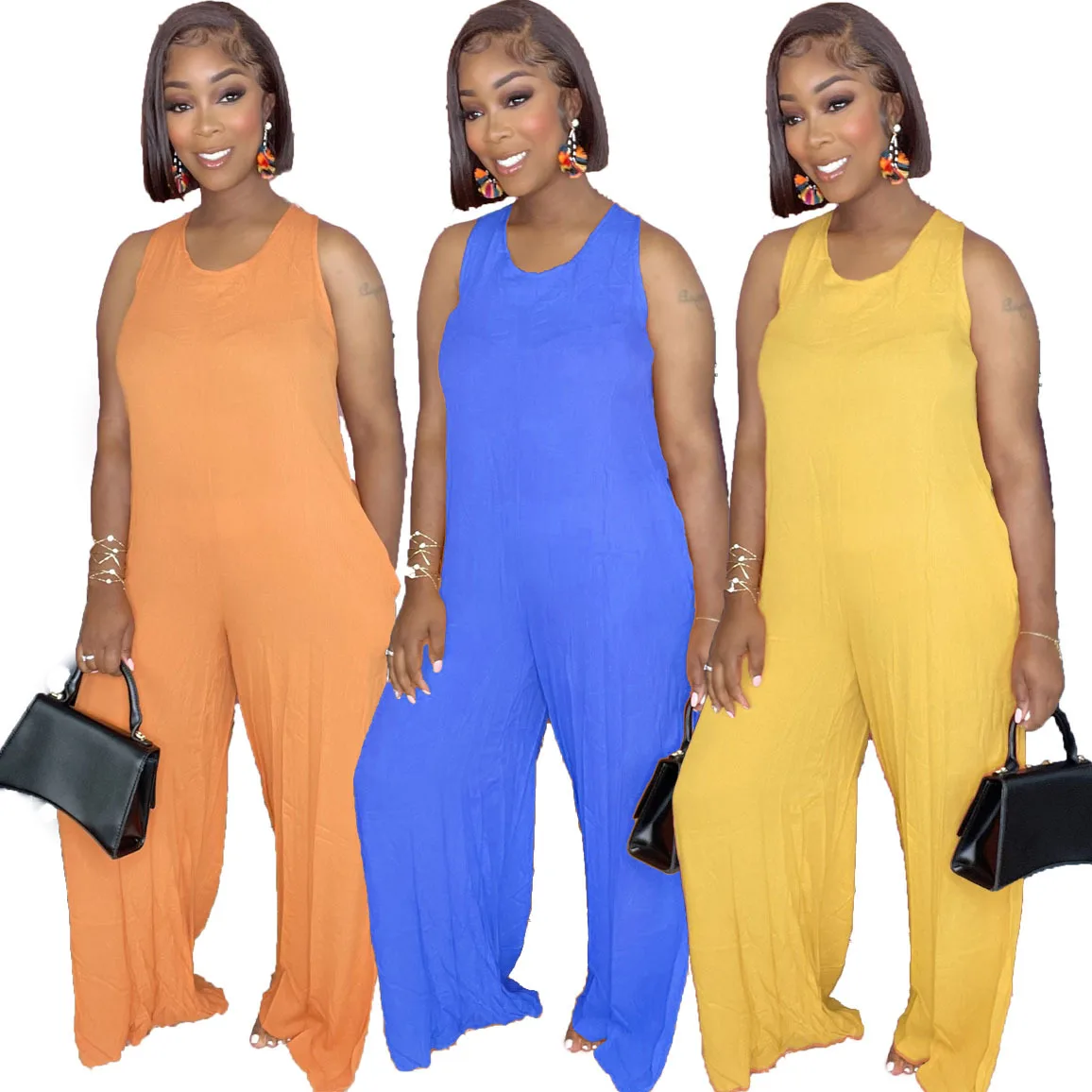 one piece loose jumpsuit