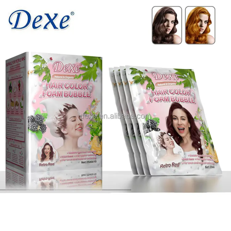 Dexe Hair Color Dye Shampoo New for Home Use Arrival OEM Natural Black Permanent EXW Negotiable Adults(men&women)