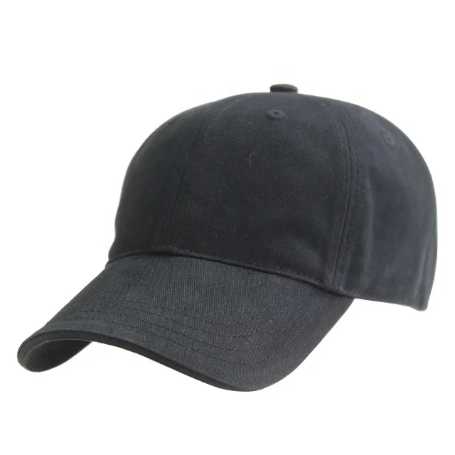 plain black fitted baseball cap