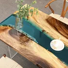 Wood Fast Selling Epoxy Resin River Table Natural Solid Wood Dining Table Top