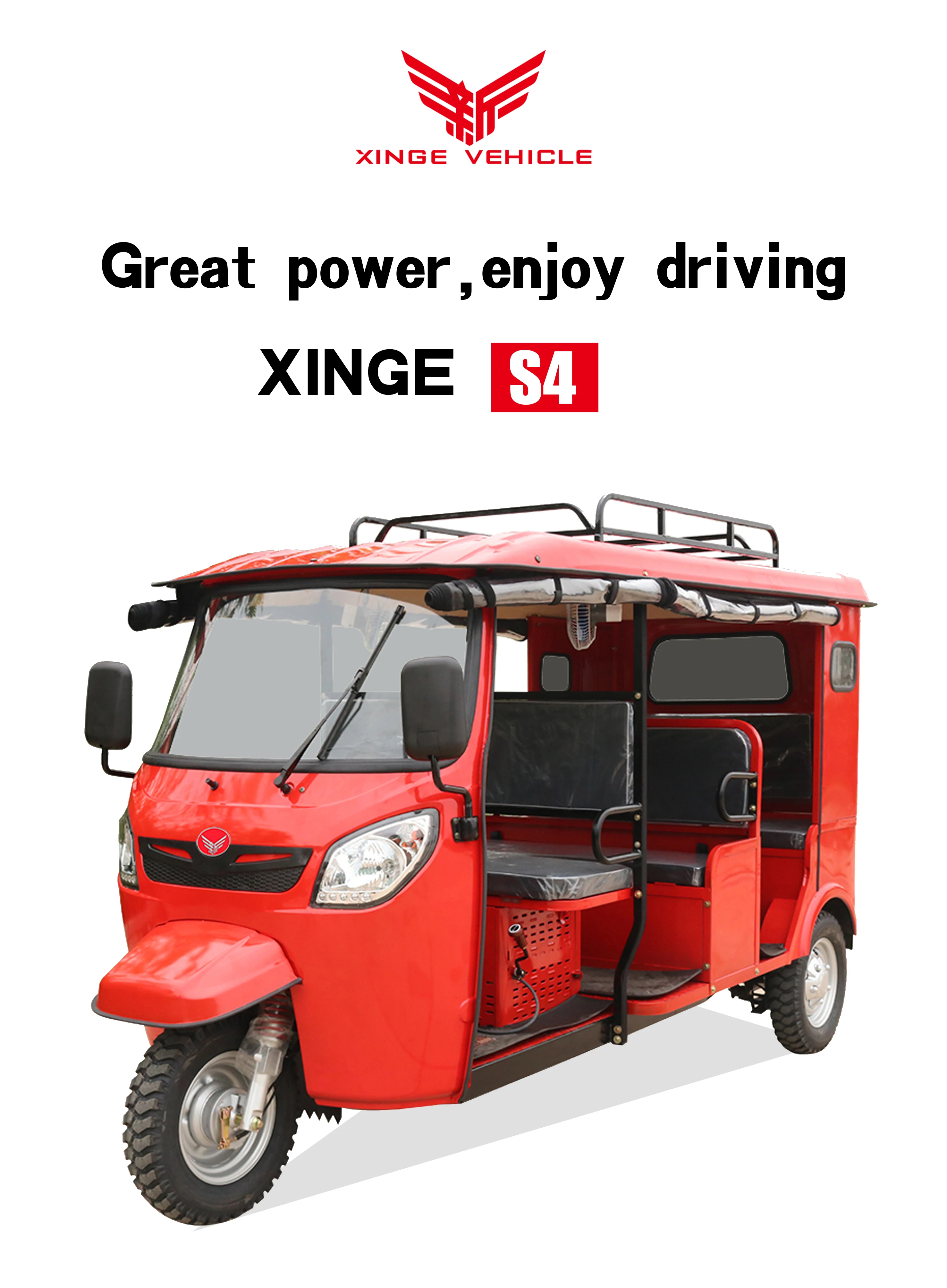 Best Price And High Quality Bajaj Closed Cabin Gasoline Three Wheel