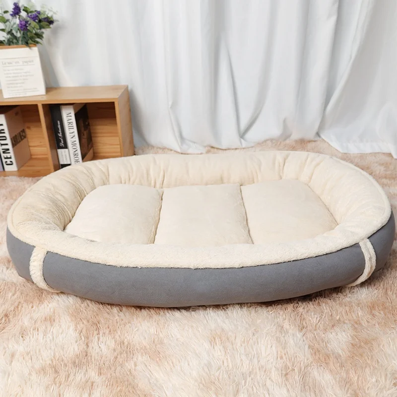 product washable kitten bed nonslip round fluffy plush pet bed for pets-46