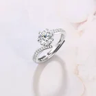 18k White Gold Ring 18k White Gold Round 6.5mm GH VVS Moissanite Diamond Ring