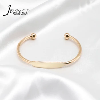 Kid jewelry open design simple gold plated enamel baby bangle
