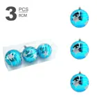 Star Christmas Ball 3pcs In 1 Pvc Box 8cm Ball Star Design Pattern 1designs Blue JH-X21343 8cm 3*pcs