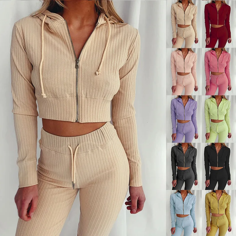 Sporty Womens Active Tracksuit Set With Ladies Sweatshirts, And Zipper  Jacket Three Strips Logo Sizes S XXL From Xieyunn, $20.38