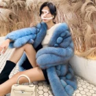 Vest Leather Women Winter Warm Fur Coat Fashion Natural Fox Fur Jacket Vest Leather Coat Real Fox Fur Coats