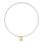 Pearl Pearl High Quality 14K Gold Plated Stainless Steel Pearl Beads Lock Pendant Necklace P203140