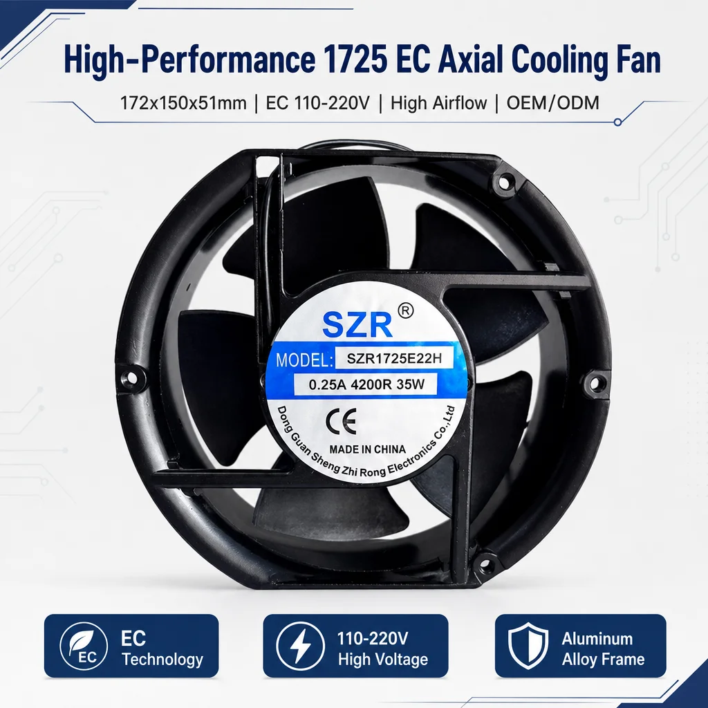 Axial Flow Cooling Fan, SZR1725, 110-220V, 4200RPM, Brushless - detail 6