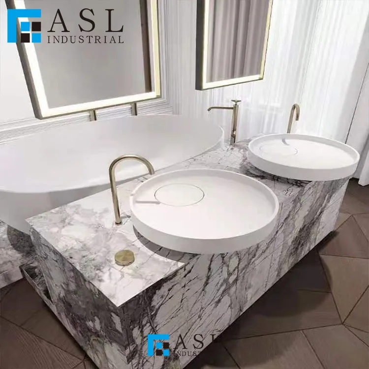 Wholesale invisible grey gold marble slab