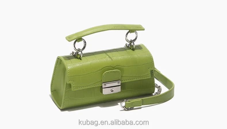 alligator embossed handbag