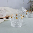 Light Luxury Crown Glass Candle Holder Creative Home Necklace Jewelry Storage Box Small Ornaments Ashtray