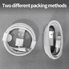 Charger Customized Logo 6FT 2M 3M 1M White PVC Fast Charging Phone Data Charger Cable For Iphone 8 Charger