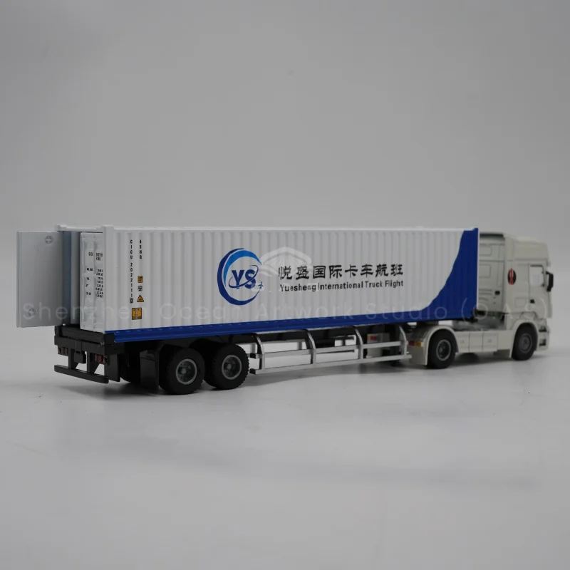 loas container model factory shipping gift customized 150 shengda alloy material truck toy scale model-5