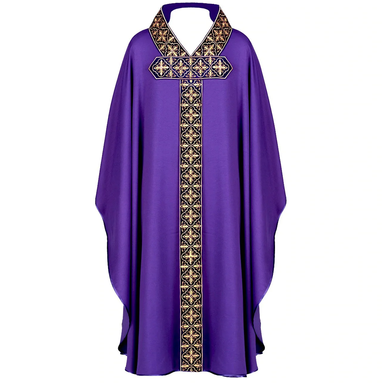 BLESSUME Celebrant Chasuble Church Purple Mass Vestments