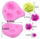 Fondant Roses Flower 3D Silicone Cake Mold Chocolate Sugarcraft Decorating Fondant Tools