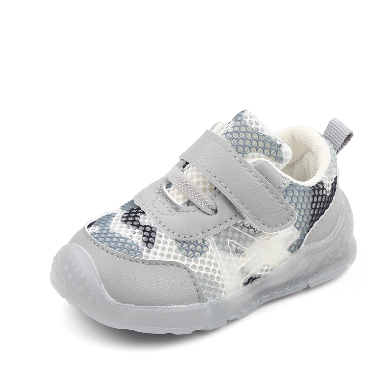 Spring Summer 1-3 Year Old Girls and Boys Jelly Soft Soled Mesh Breathable Kids Toddler Shoes manufacture