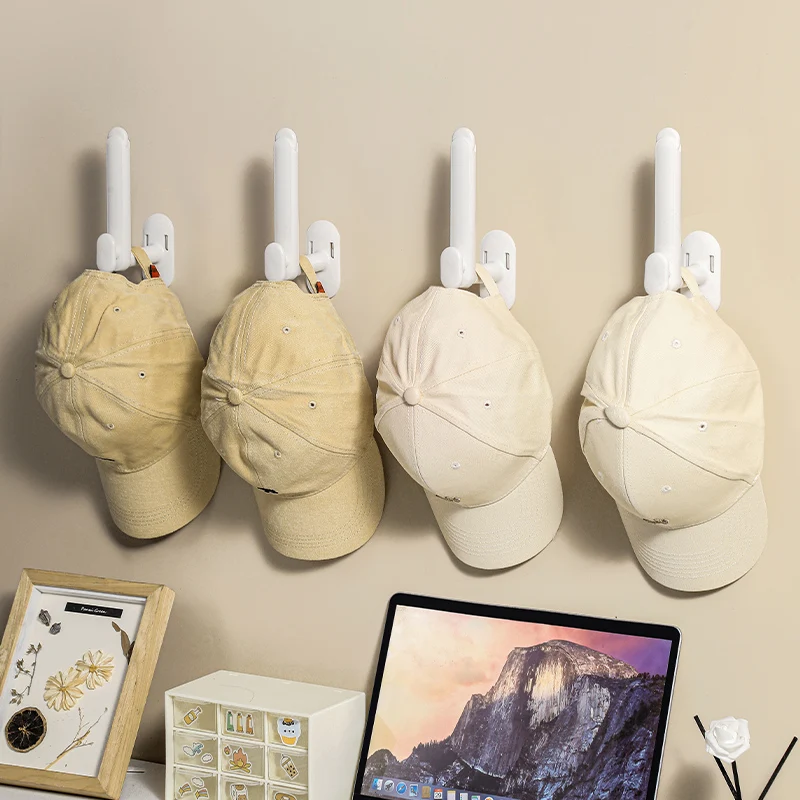 Bedroom Hat Rack for Baseball Hats Storage Organizer Holder Wall with Hooks Paste Hat Holder for Closet Door