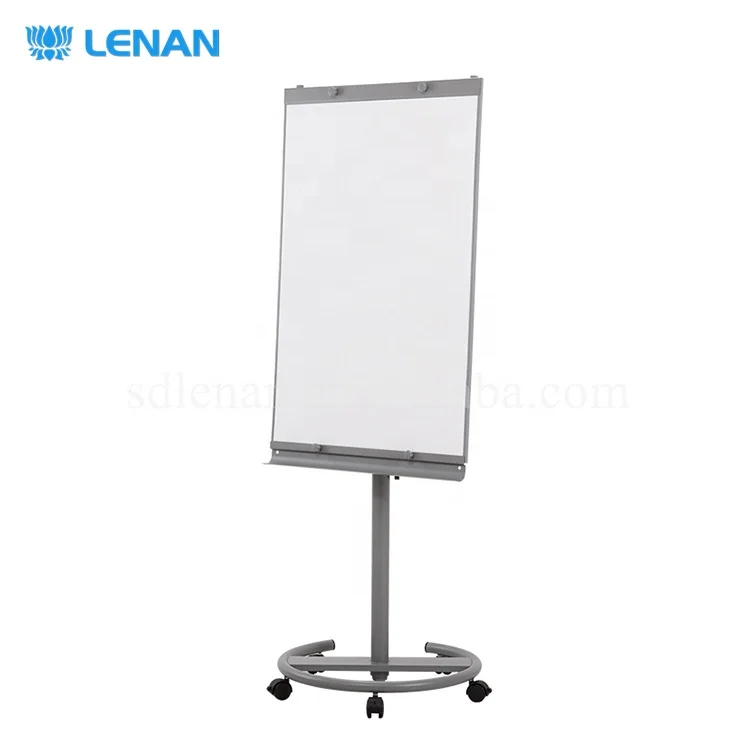 Height Adjustable Stand MAKELLO Flip Chart Easel Mobile Whiteboard with Rolling Wheels 36X24 inches 