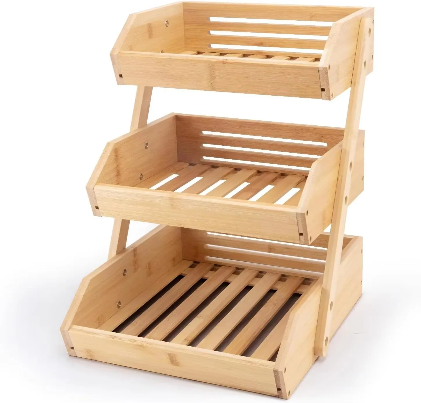 product 3 tier rustic wooden countertop organizer space saving vegetable fruit storage basket storage rack stand for kitchen holder-9