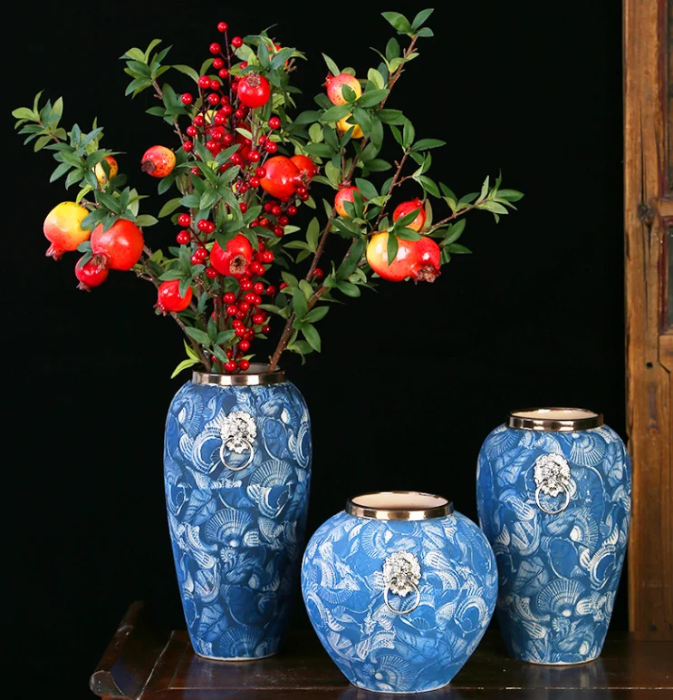 Home Decor Chinese Traditional Style Vases Customized Wholesale Unique Flower Vases Porcelain Ceramic Vases