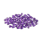 Gem Hot Sales Loose Purple Color Lab Created Amethyst Glass Gem Stone Synthetic Gemstone