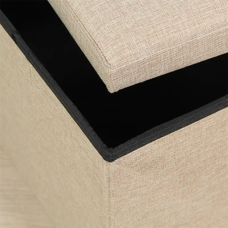 Modern Fabric Foldable Storage Ottoman & Stool for Living Room Home Furniture factory