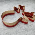 Rushed Stainless Steel Mold Plastic Cutters Baby Bottle 3pc Christmas Cookie Cutter