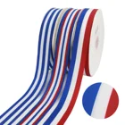 Ribbon Polyester Midi Ribbons 38mm Flag National Day Patriotic Printed Polyester Grosgrain Satin Designer American Ribbon