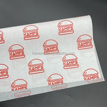 Custom logo printed food greaseproof wax paper food safe packaging food packaging