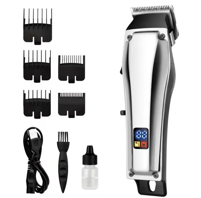 Professional Hair Cutting Machine Stainless Steel With Lcd Display Wireless Electric  Hair Trimmer Men Rechargeable Hair Clipper - Buy Lcd Power Display Electric  Cordless Hair Trimmer Professional Barber Hair Clipper,Low Price Oem