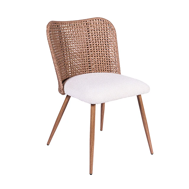 Modern Wholesale Nordic Style Newest Design Commercial Furniture Restaurant Rattan Dining Chair