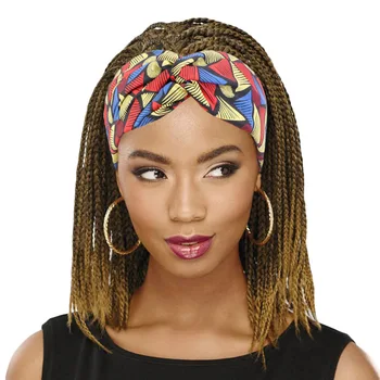 African Pattern Print Headband for Women Twist Style Hair Band Salon Make Up Hair Wrap Head wear Turban Ladies Hair Accessories